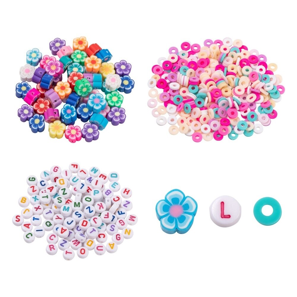 Bead Inspiration Kit - 150 Piece Polymer &amp; Letter Mix