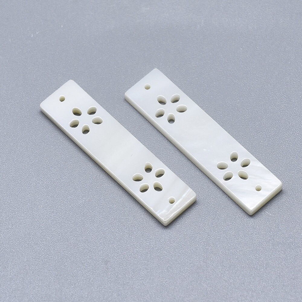 Rectangle Shell Earrings