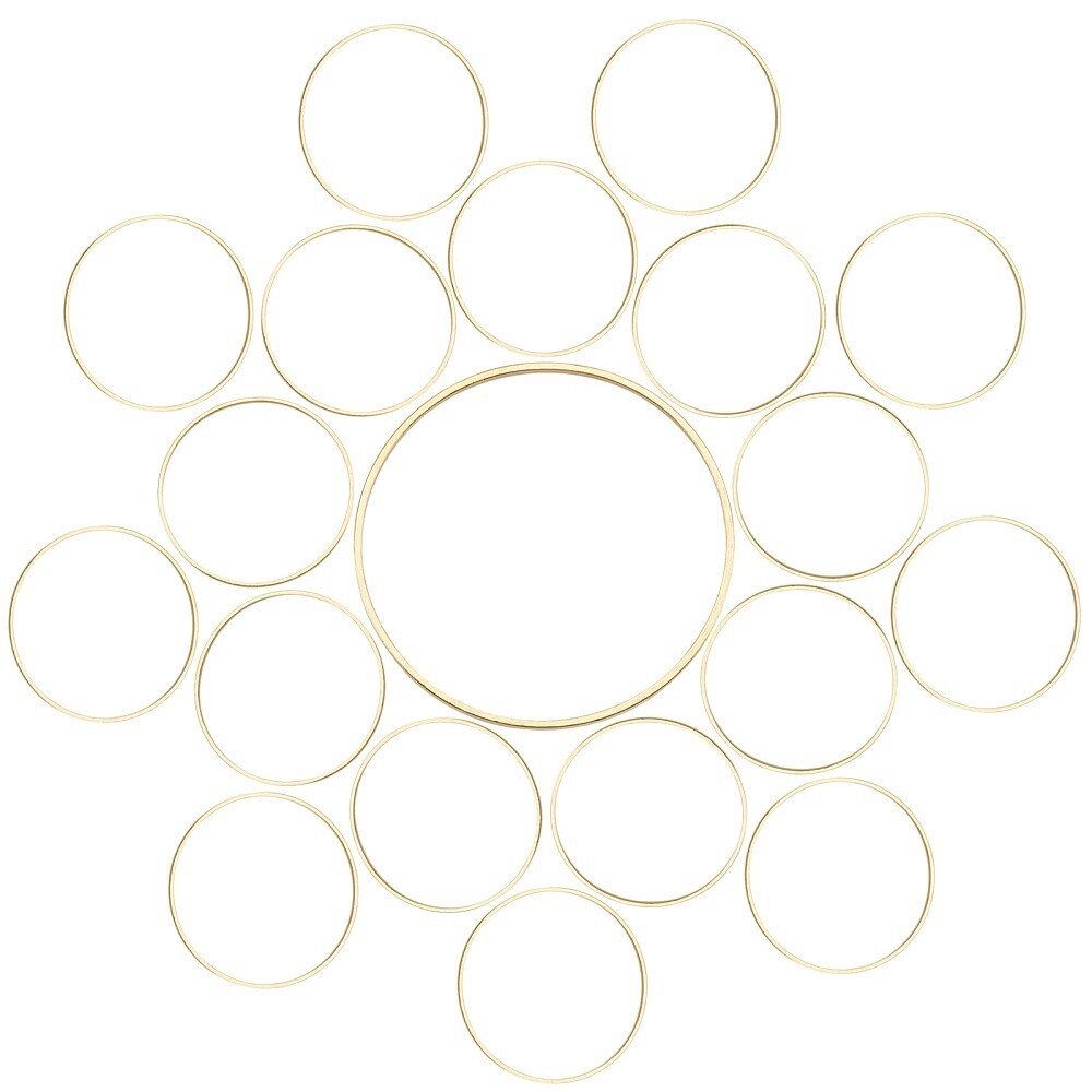 Linking Ring Earring Hoop - Gold 20mm (Pair)