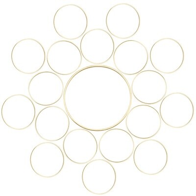 Linking Ring Earring Hoop - Gold 20mm (Pair)
