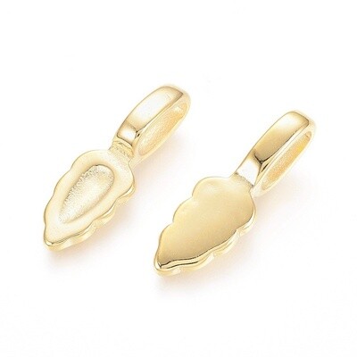 Flat Pad Bail - 304 SS Light Gold 23x7.5mm