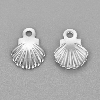 304 SS Scallop Charm - 7.5mm