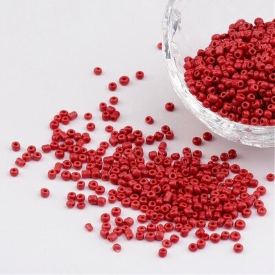 Seed Bead - Opaque Crimson Red 12/0
