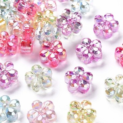 BG Faceted Flower - Mixed AB 14.5mm