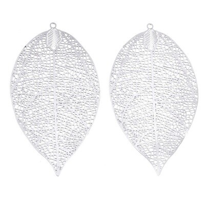 304 SS Filigree Leaf - 60x33mm
