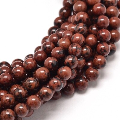 Mahogany Obsidian Round - 6mm