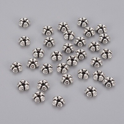 TS Flower Spacer - Silver 7.5mm