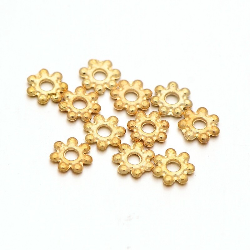 Daisy Spacer - Light Gold 4.5mm