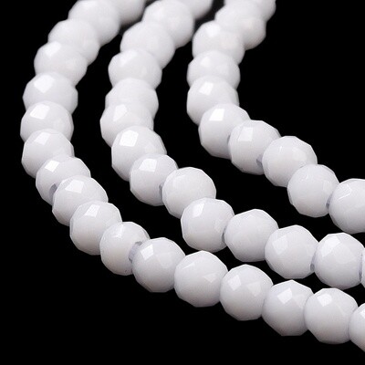 Imitation Jade Round - White 2mm x 185 Piece String