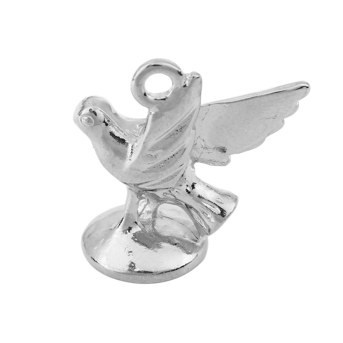 Bead Cap - Bird Topper Silver 19x19mm
