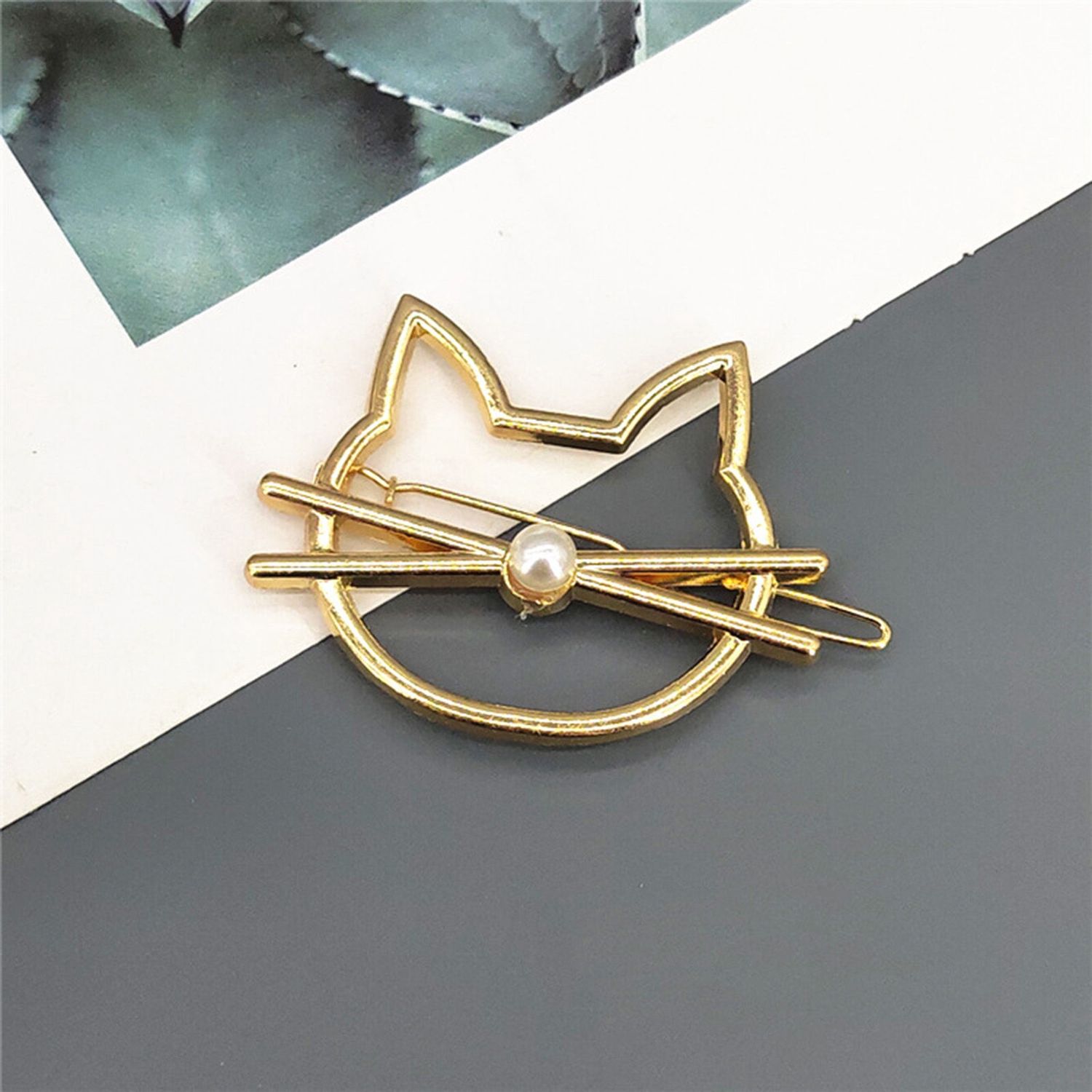 Simple Hair Clip - Gold Mixed Shapes