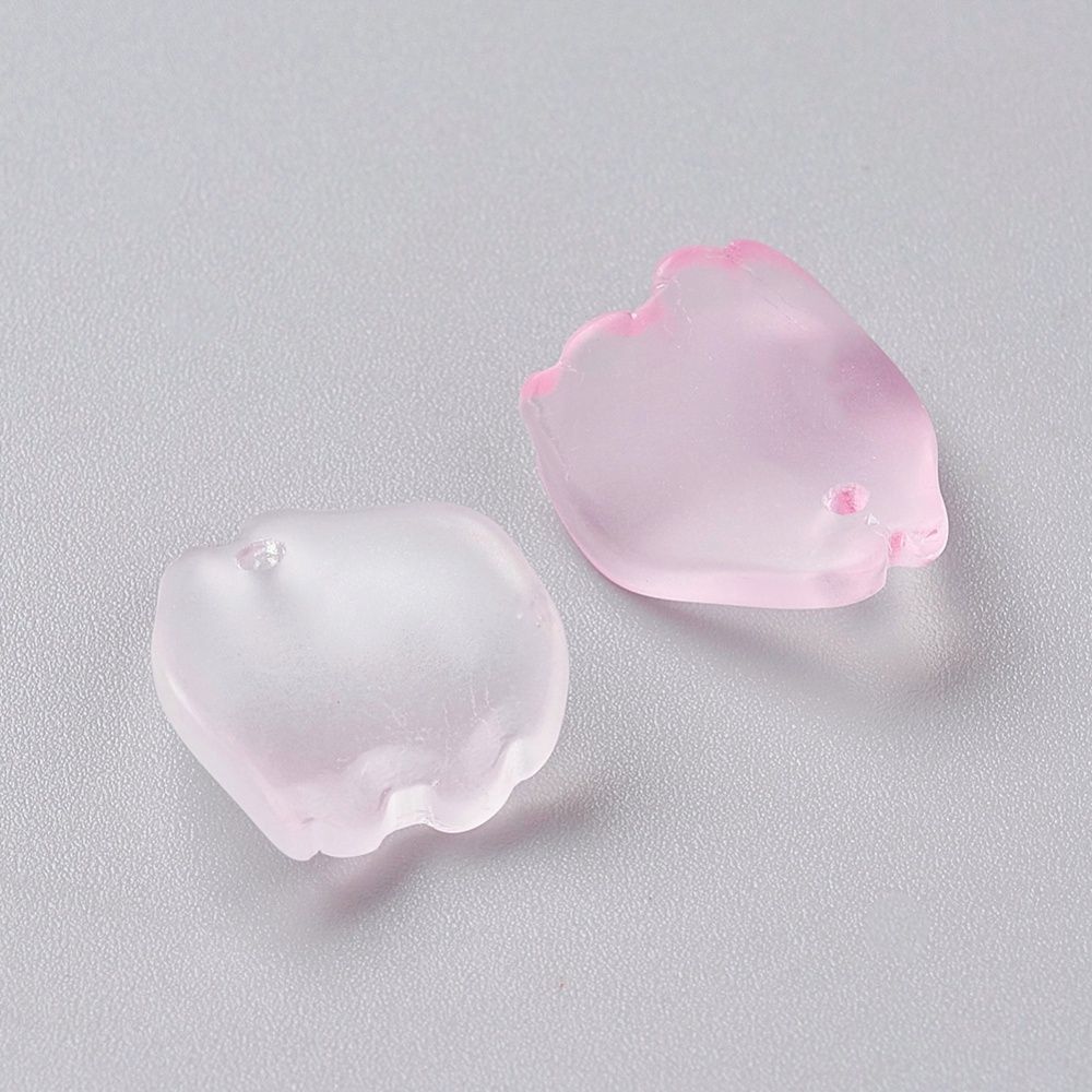 Frosted Petals - Pink 13x11mm