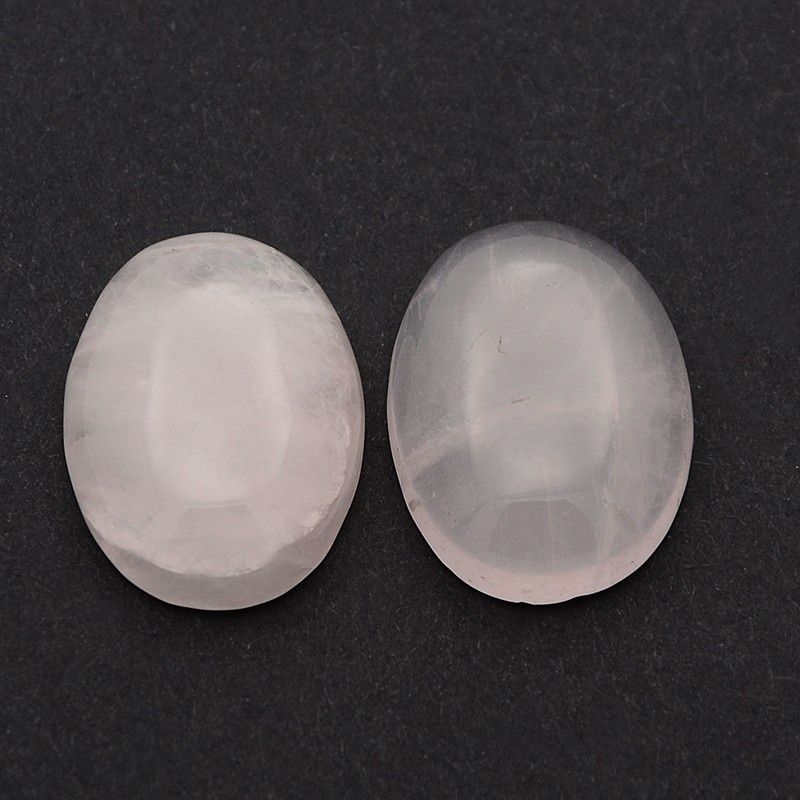 Semi Precious Oval Cabochon Mix - 25x18mm (Quartz, Syn. Malachite, Opalite)