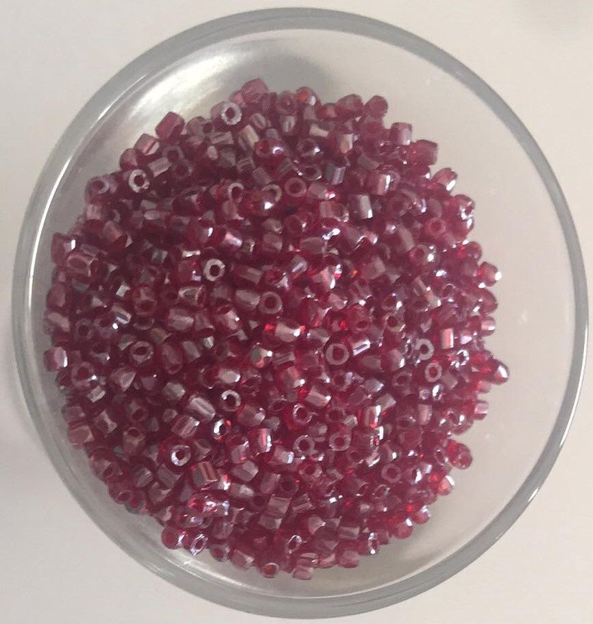 Seed Bead - Hex Cut Maroon Luster 11/0