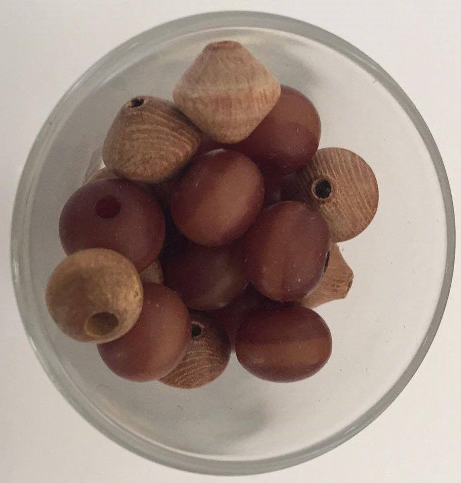 Palmwood Disc &amp; Bicone - 10mm