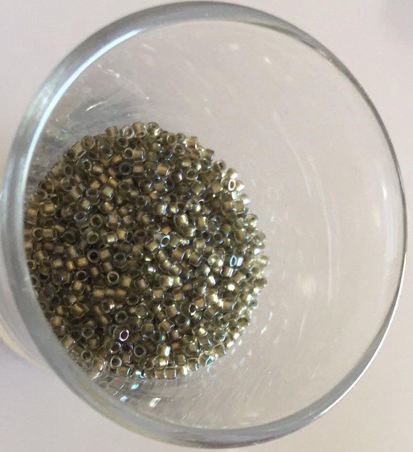 Seed Bead Delicia - Light Olive Iris 15/0 (Per 5gm)