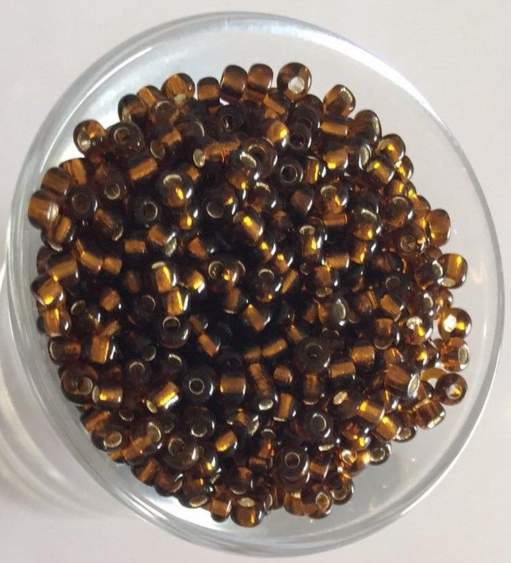 Seed Bead - SL Dark Amber 8/0