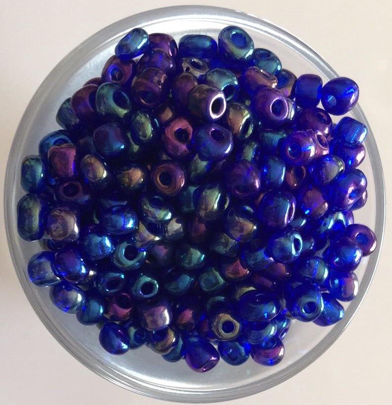 Seed Bead - Bright Blue AB 6/0