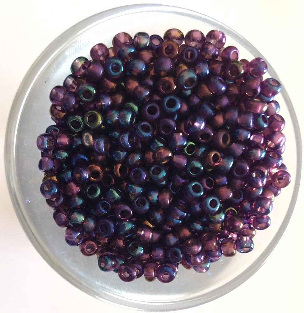 Seed Bead - Dark Amethyst AB 8/0