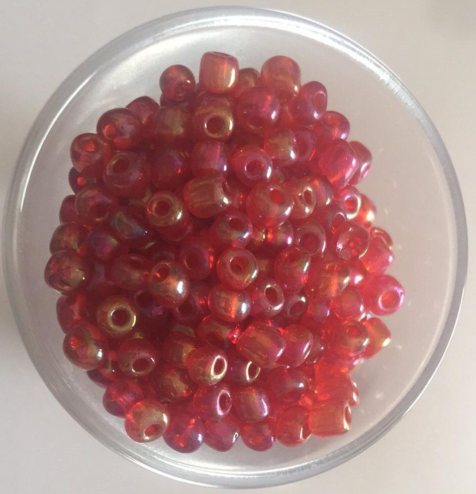 Seed Bead - Light Red AB 6/0