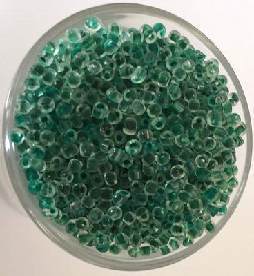 Seed Bead - Clear, Green Lined 11/0