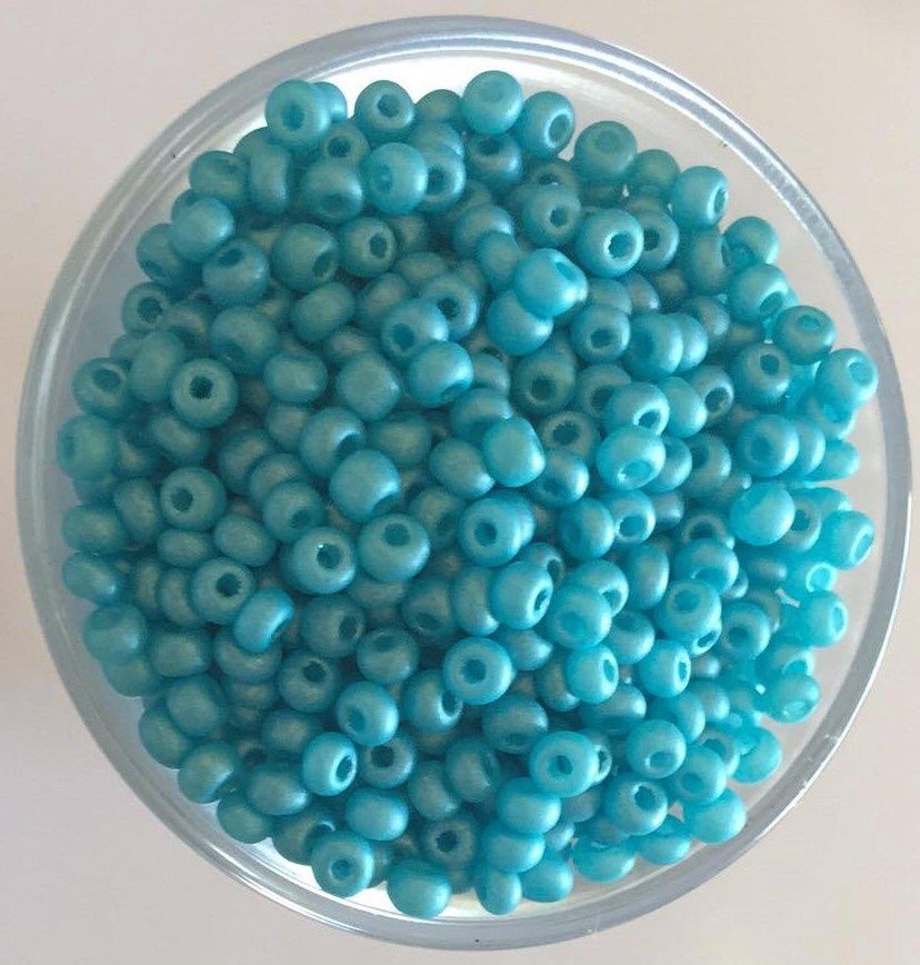 Seed Bead - Matt Pearlised Aqua 8/0