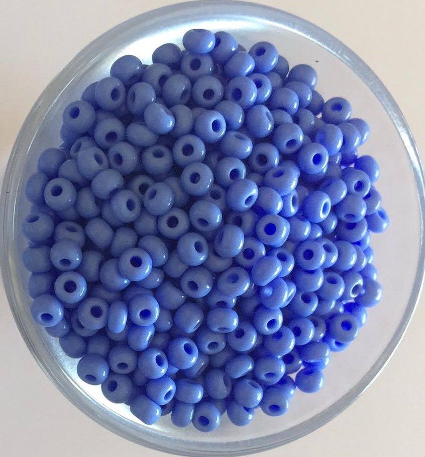 Seed Bead - Opaque Mid Blue 8/0