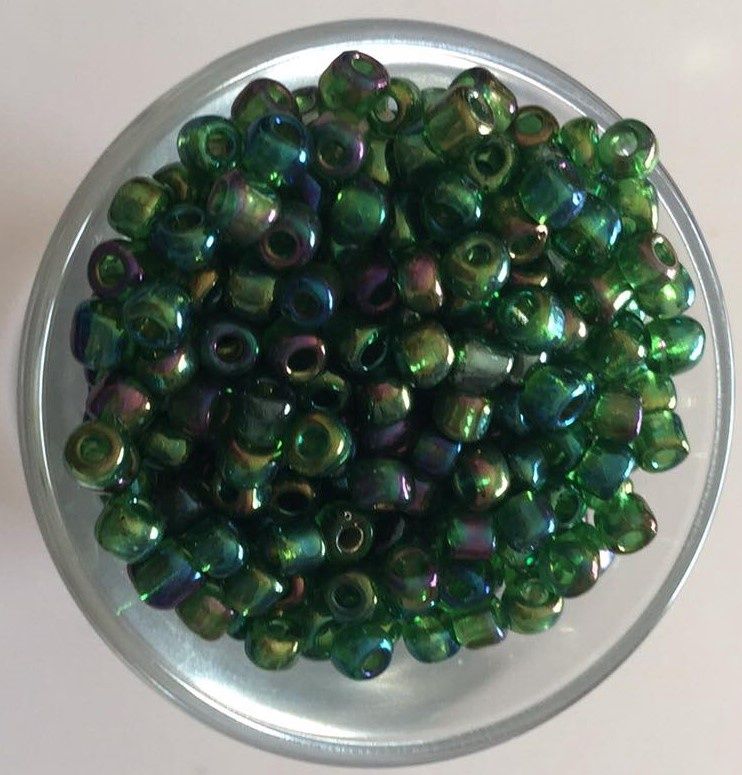 Seed Bead - Green Iris 5/0