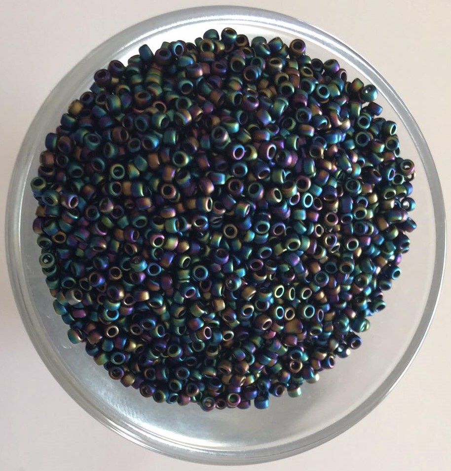 Seed Bead Toho - Titanium Blue/Black Iris 15/0 (Per 5gm)