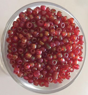 Seed Bead - Red AB 8/0