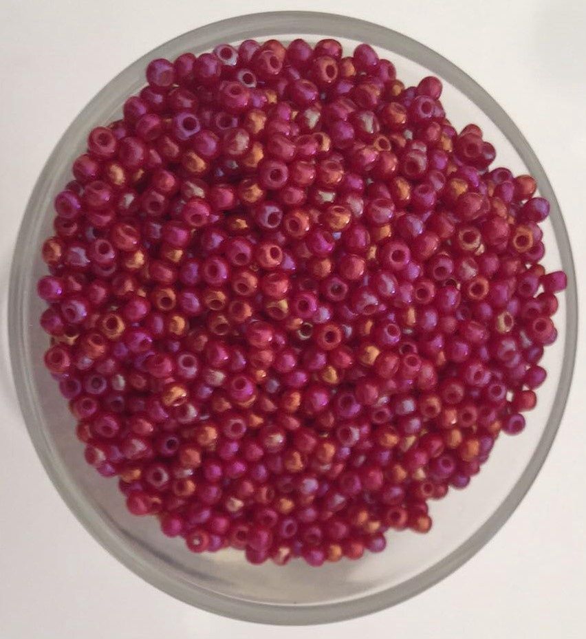 Seed Bead - Dark Red AB 11/0