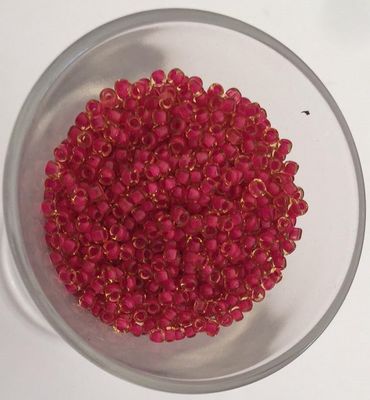 Seed Bead - Amber, Pink Lined 11/0