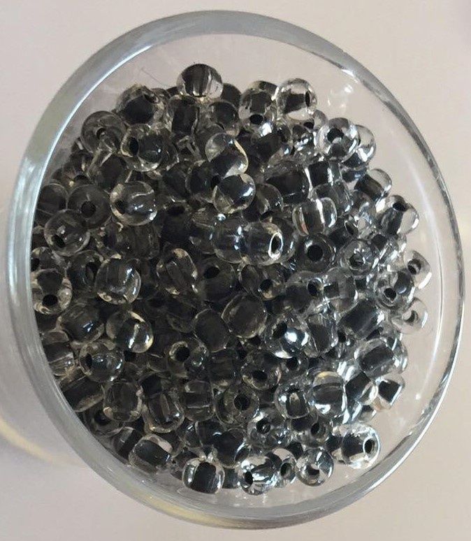 Seed Bead - Clear, Black Lined 6/0