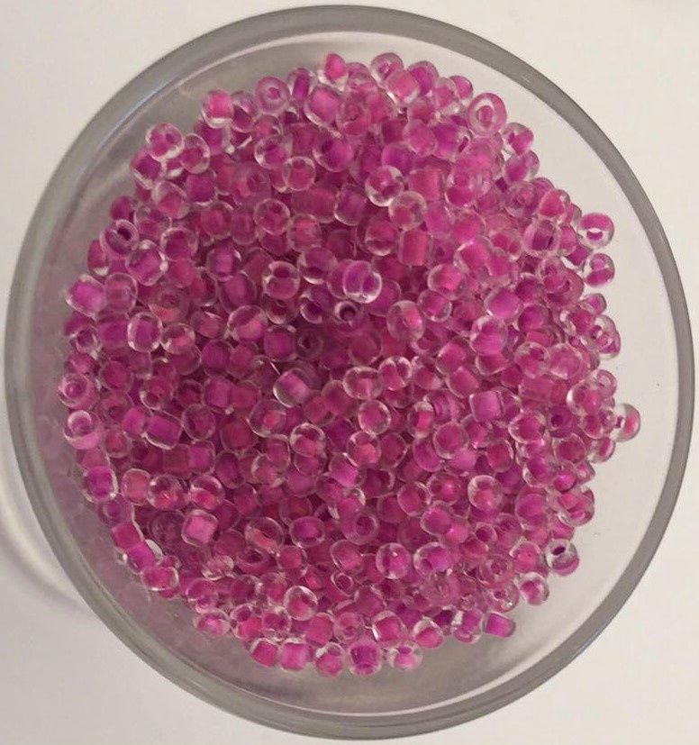 Seed Bead - Clear, Lilac Lined 11/0