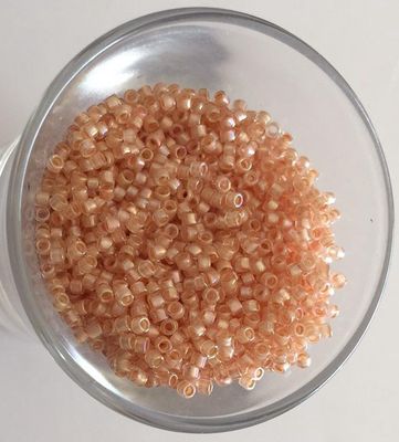 Seed Bead Delica - Opaque Peach AB 15/0 (Per 5gm)