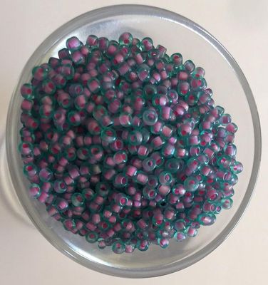 Seed Bead - Teal, Pink Lined 11/0