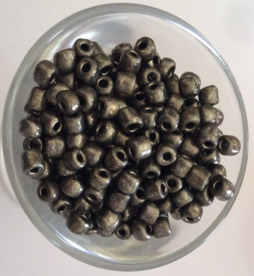Seed Bead - Metallic Steel 6/0