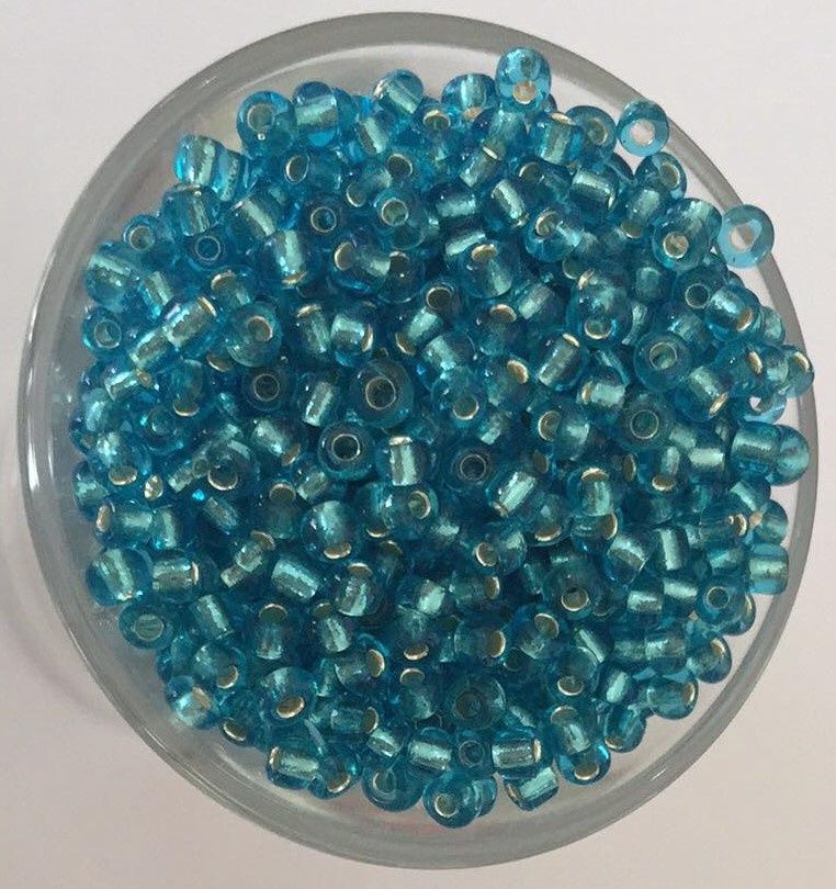 Seed Bead - SL Aqua Blue 8/0