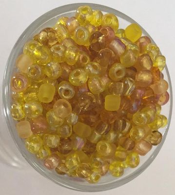Seed Bead - Orange &amp; Yellow Mix 6/0
