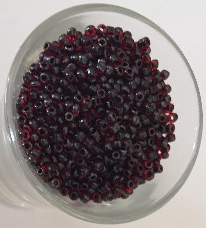 Seed Bead - Red, Black Lined 11/0