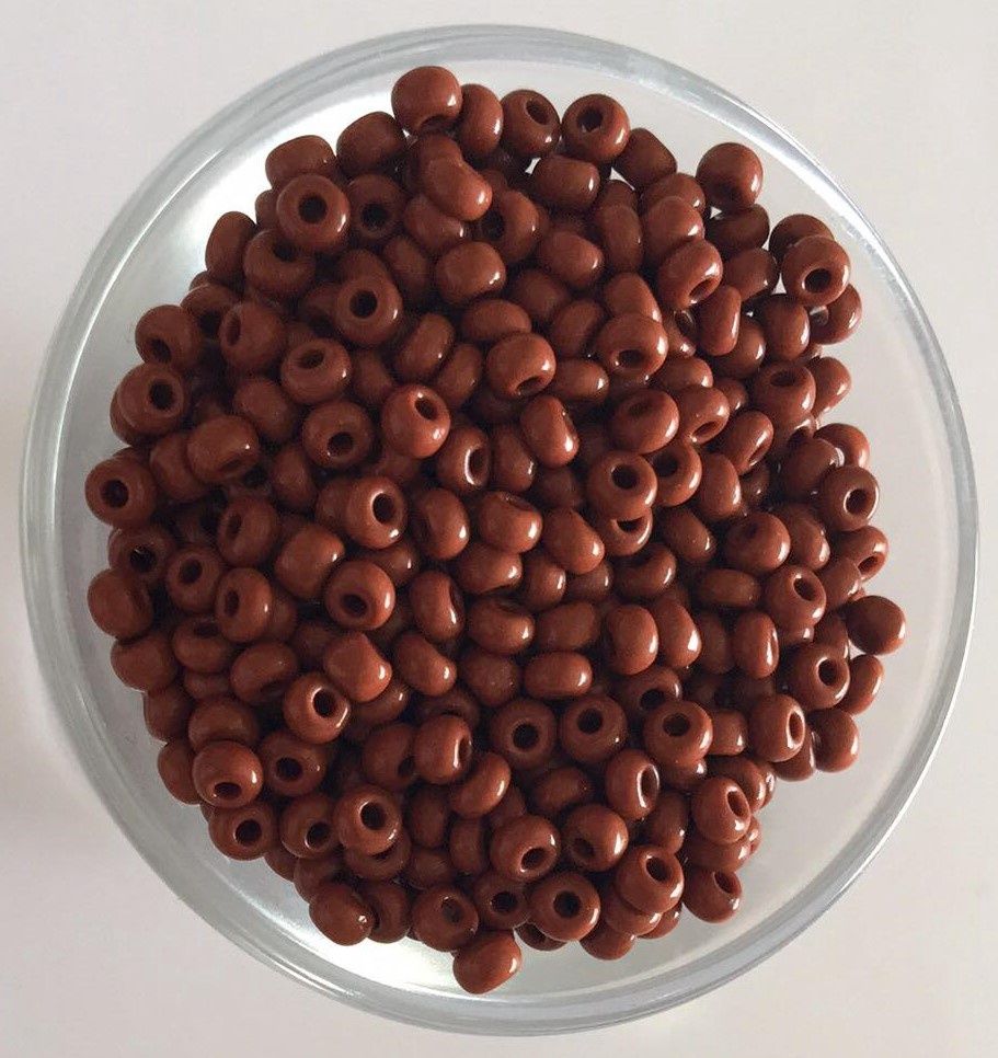 Seed Bead - Opaque Mid Brown  8/0