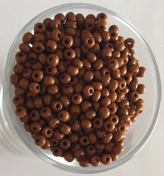 Seed Bead - Opaque Brown 8/0