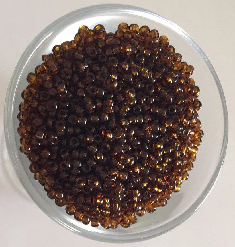 Seed Bead - Translucent Dark Amber 11/0