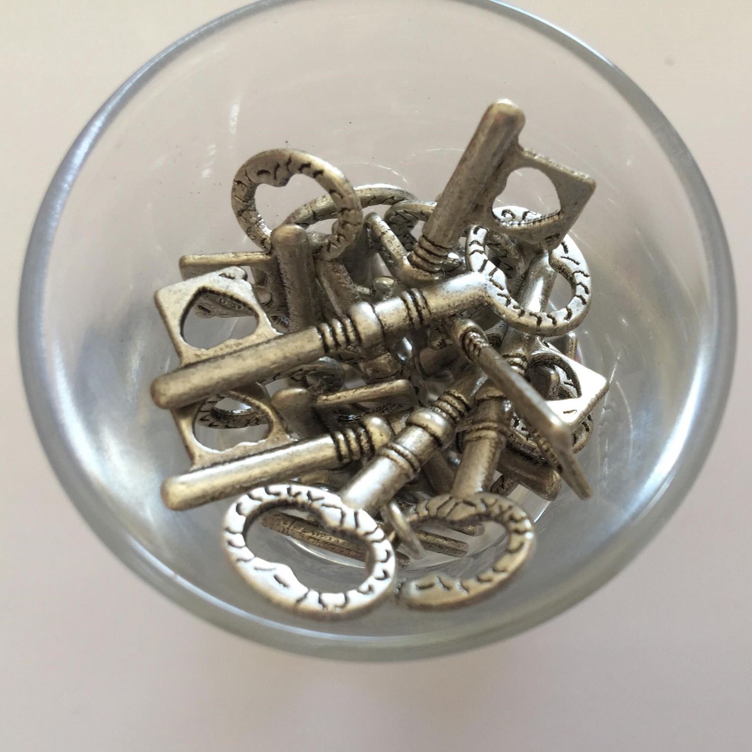 Key Charm - Silver 12x33mm