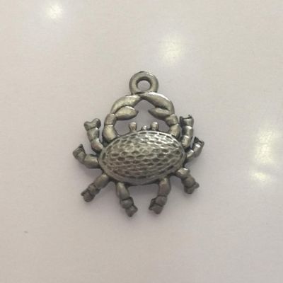 Crab Charm - Silver 16x18mm