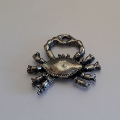 Crab Charm - Silver 17mm
