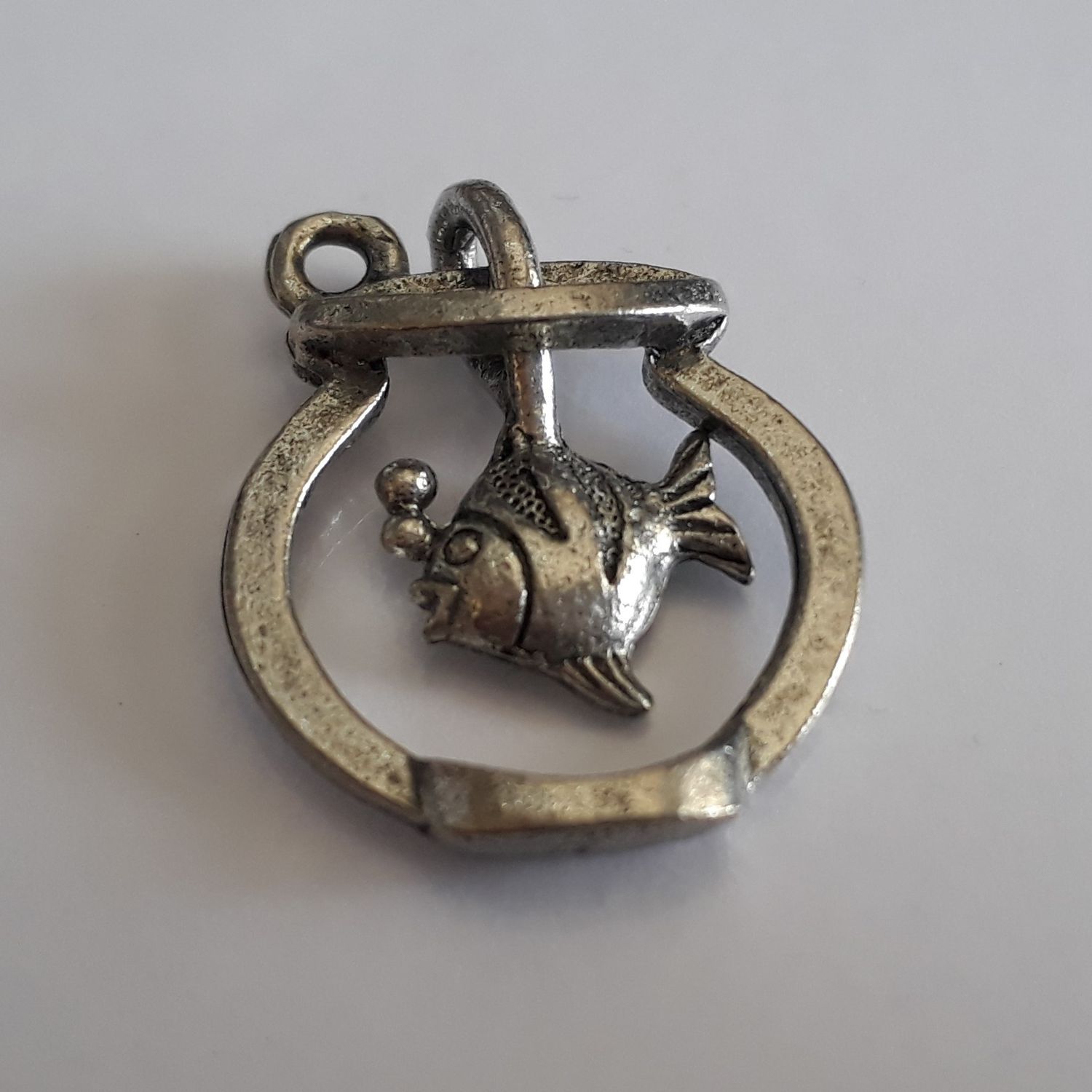 Fish Bowl Charm - Silver 20mm