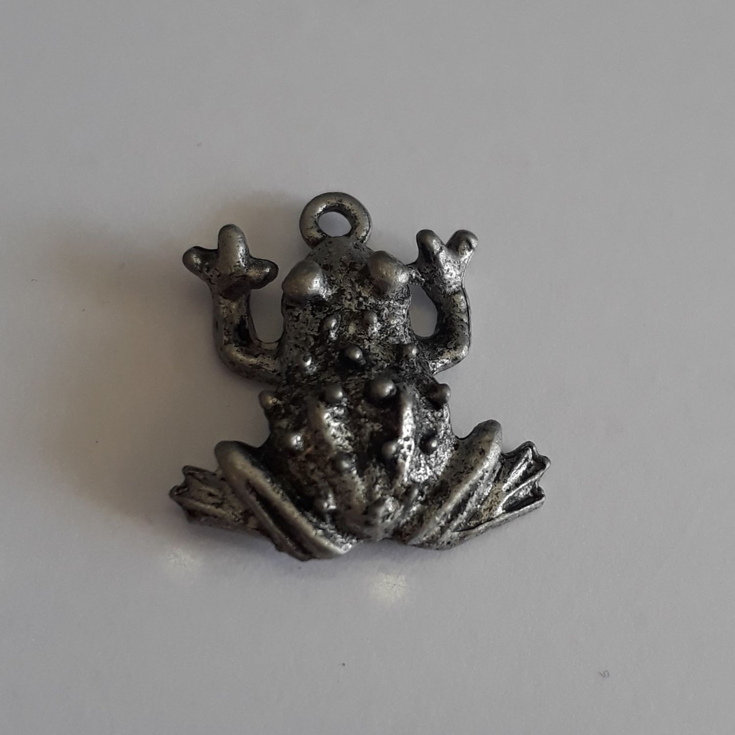 Frog Charm - Antique Silver 18mm