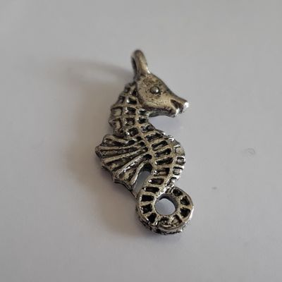 Sea Horse Charm - Silver 24mm