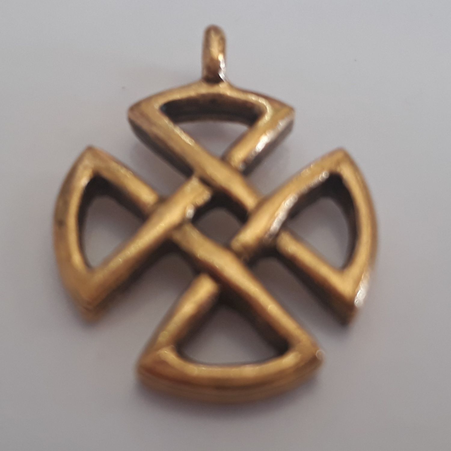 Celtic Cross Charm - Gold 20mm